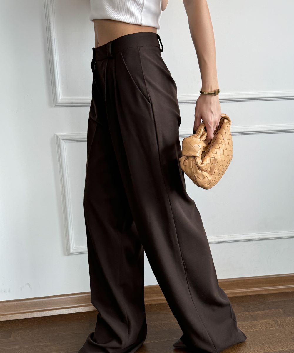 Kahverengi Palazzo Pantolon