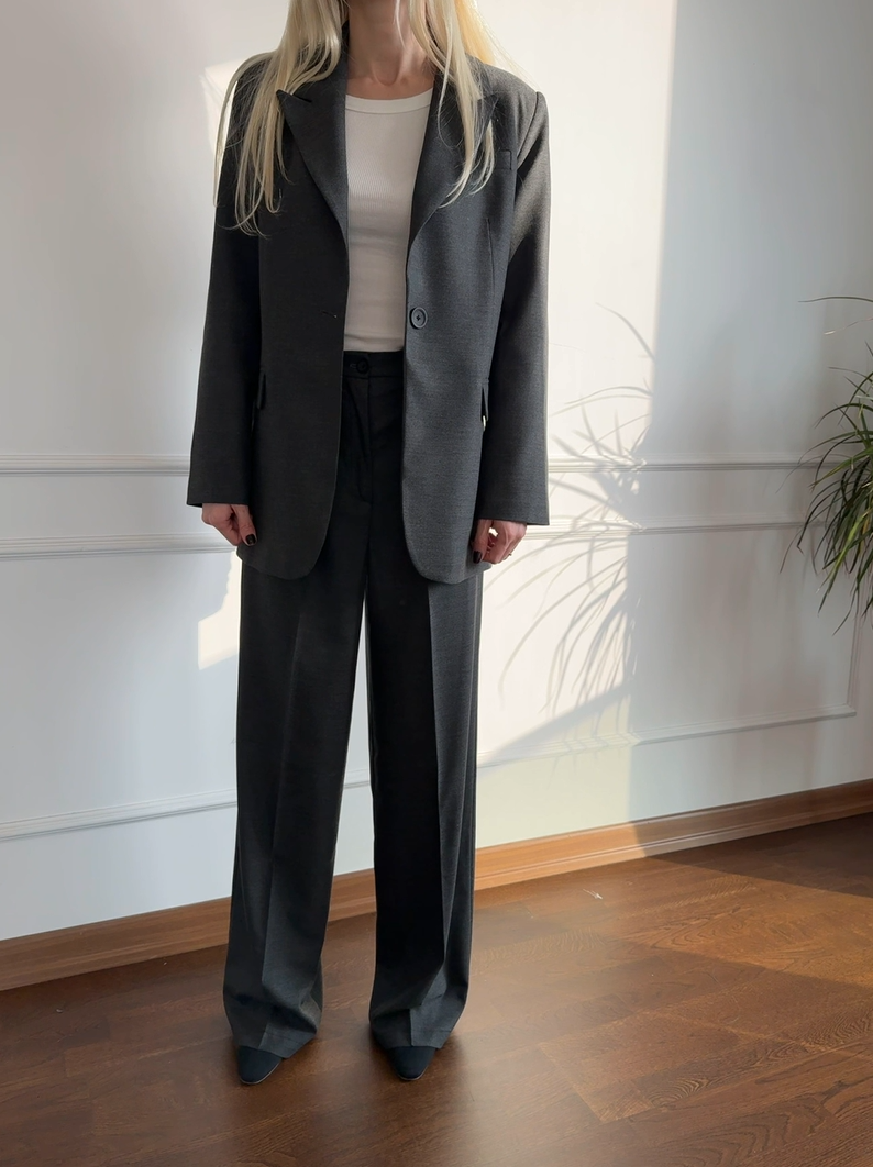 Antrasit Ceket Pantolon Takım