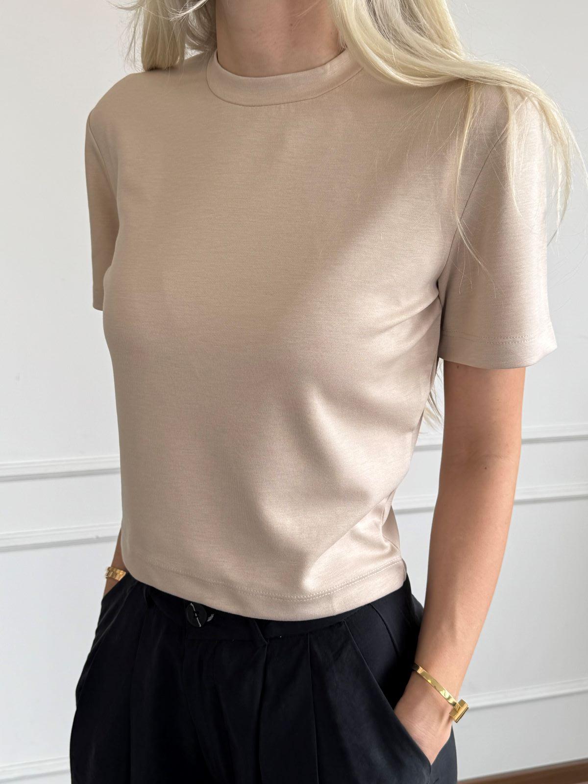 Krem Kısa Kollu Tshirt