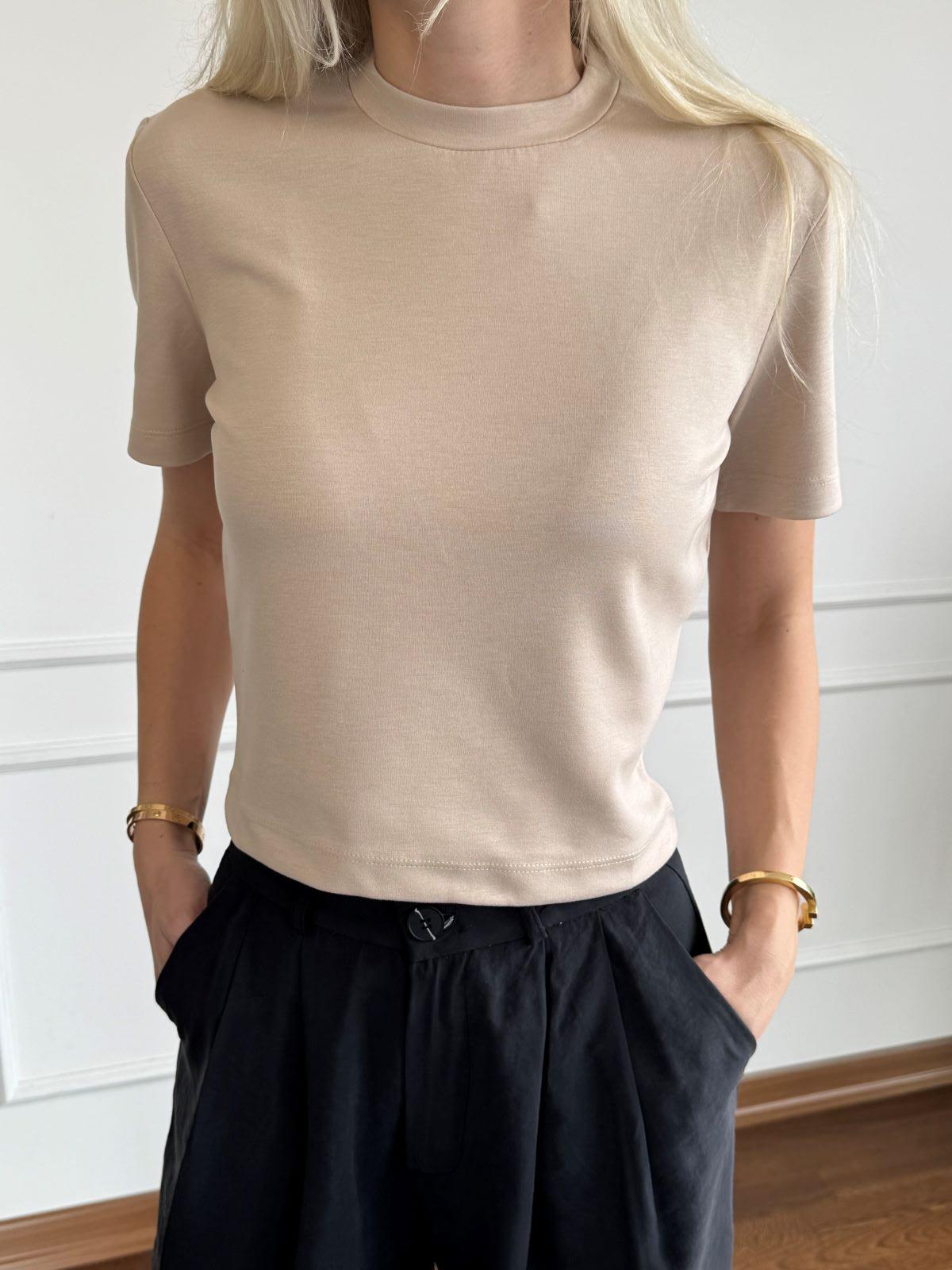 Krem Kısa Kollu Tshirt