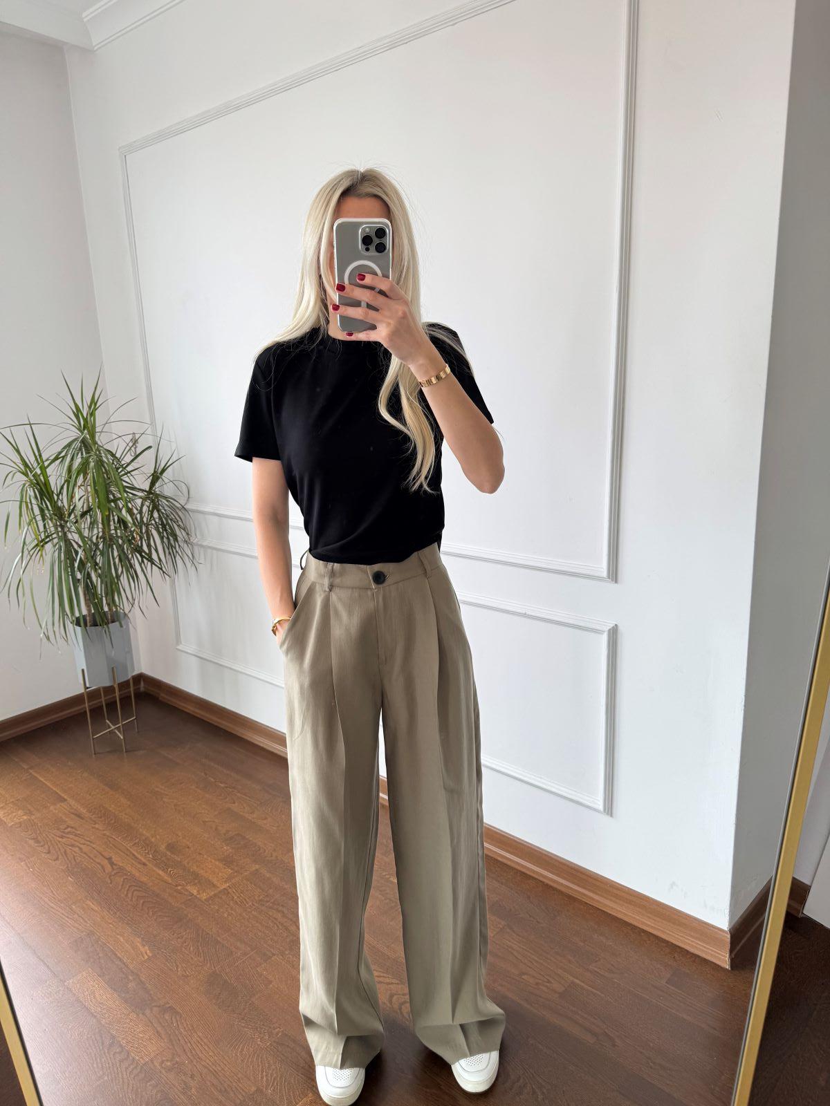 Haki Palazzo Pantolon