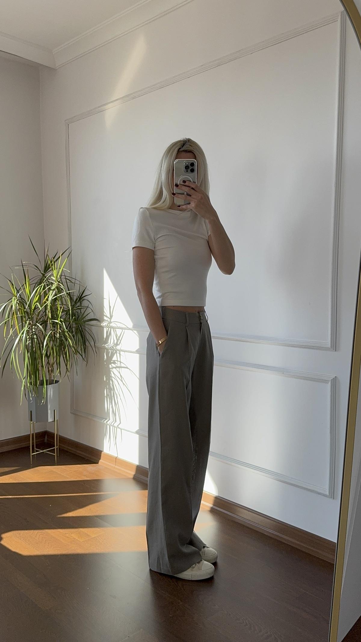 Keten Vizon Bol Paça Pantolon
