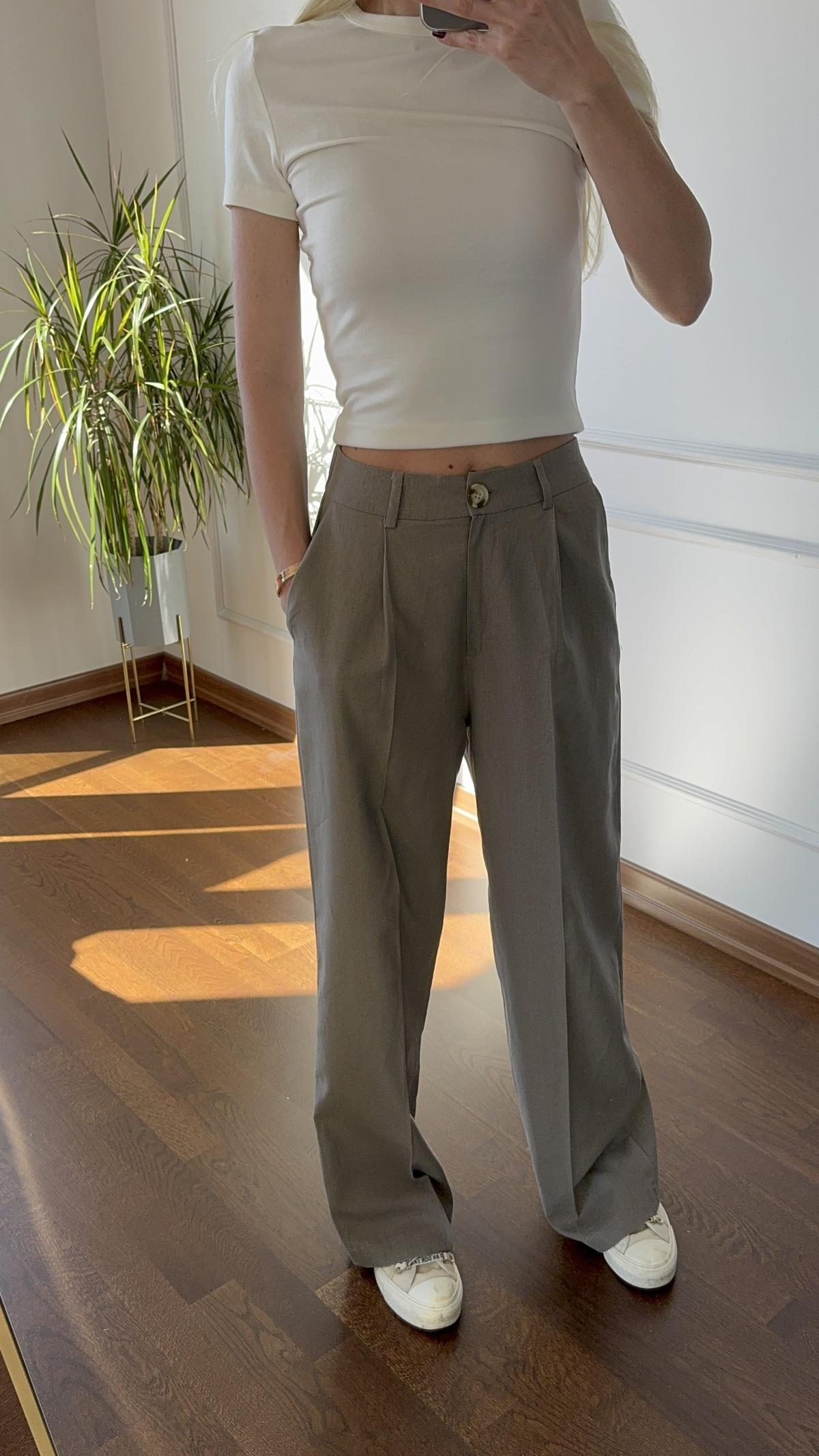 Keten Vizon Bol Paça Pantolon