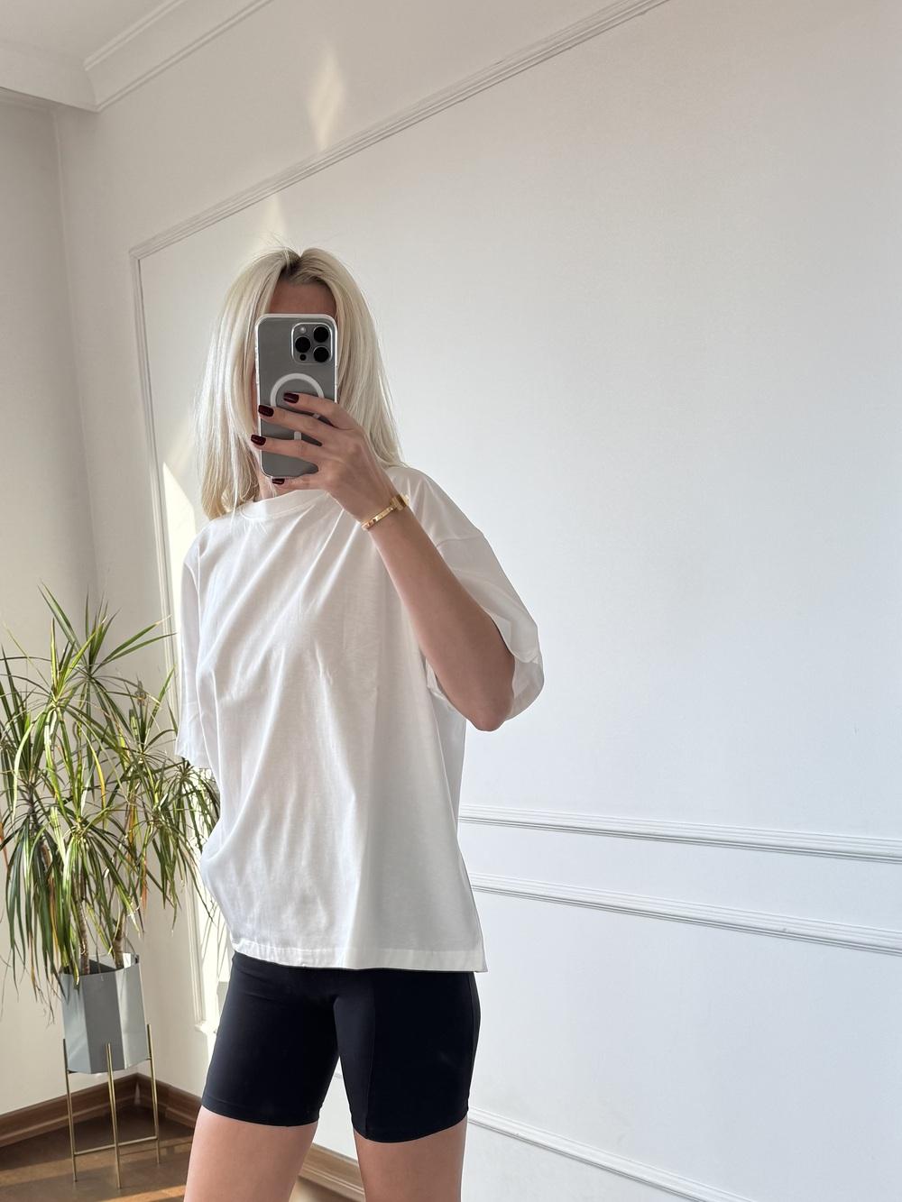 Oversize Basic Beyaz Tshirt