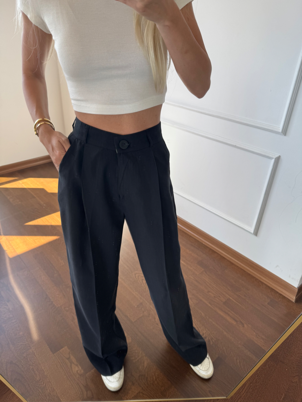 Siyah Palazzo Pantolon