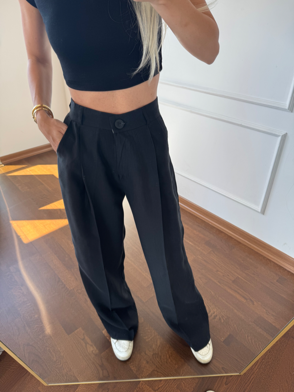 Siyah Palazzo Pantolon