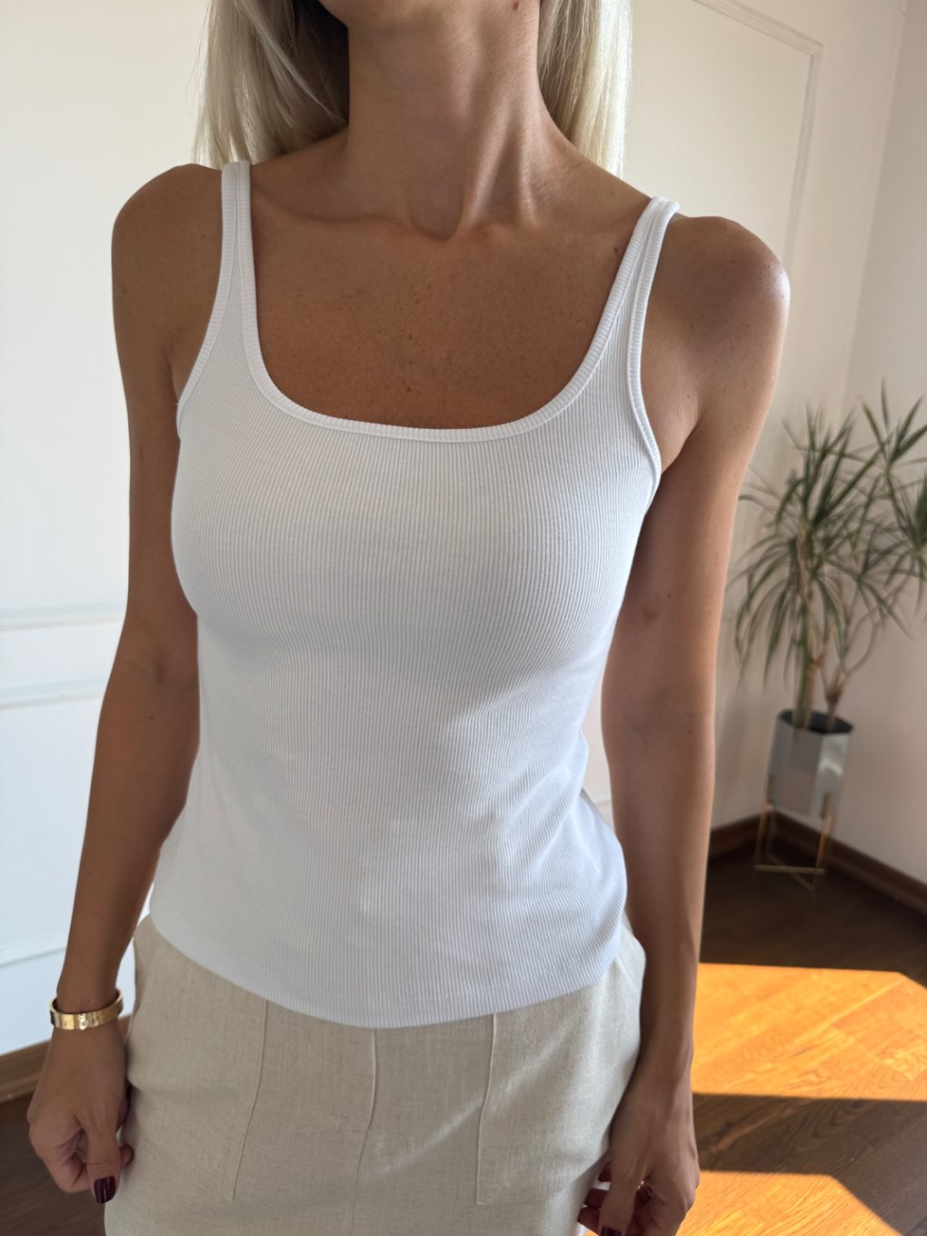 Fitilli Askılı Body Beyaz