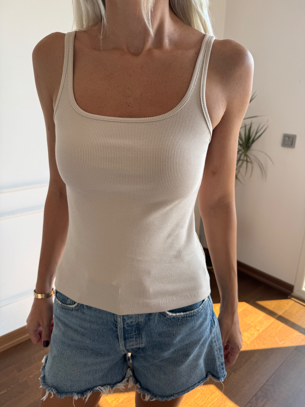 Fitilli Askılı Body Bej