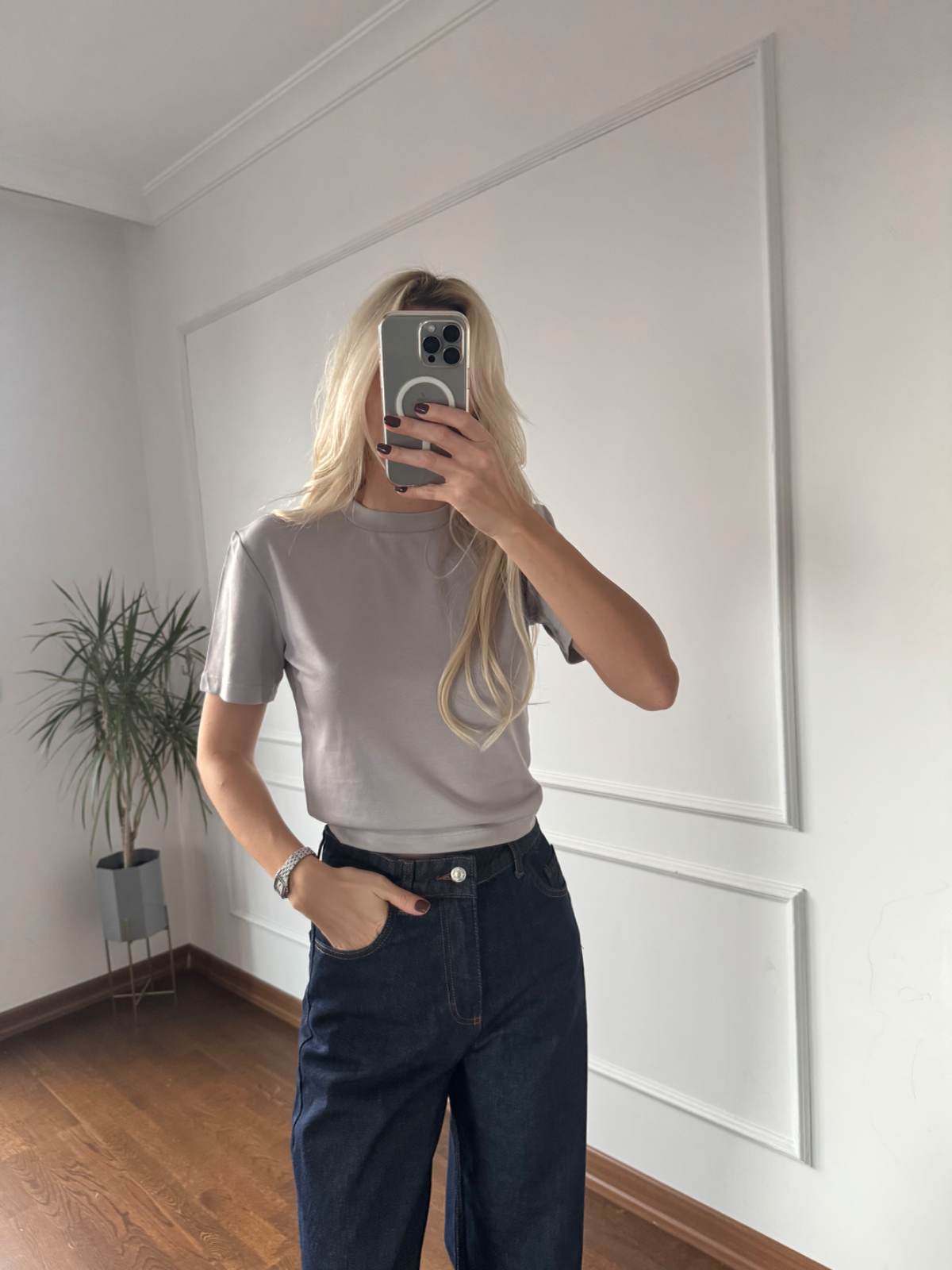 Gri Kısa Kollu Tshirt