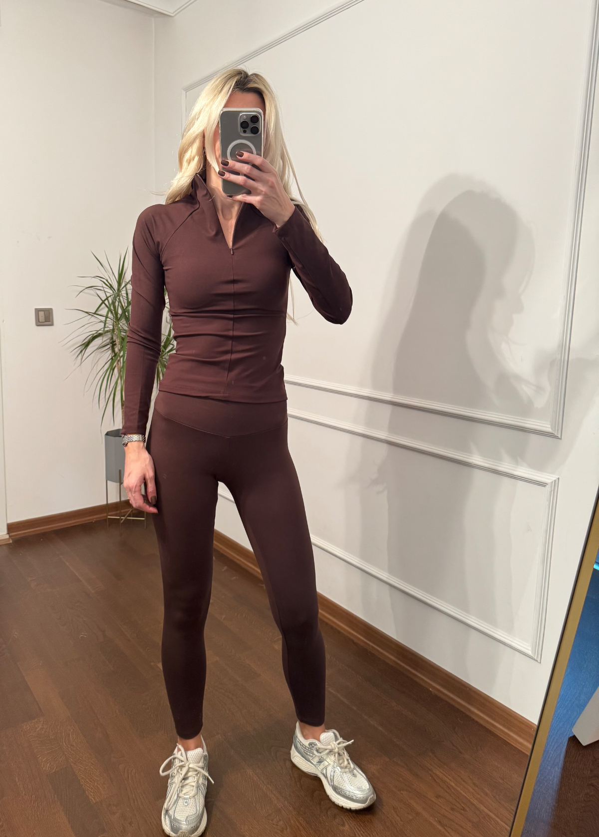 Kahverengi Modal Fermuarlı Spor Body