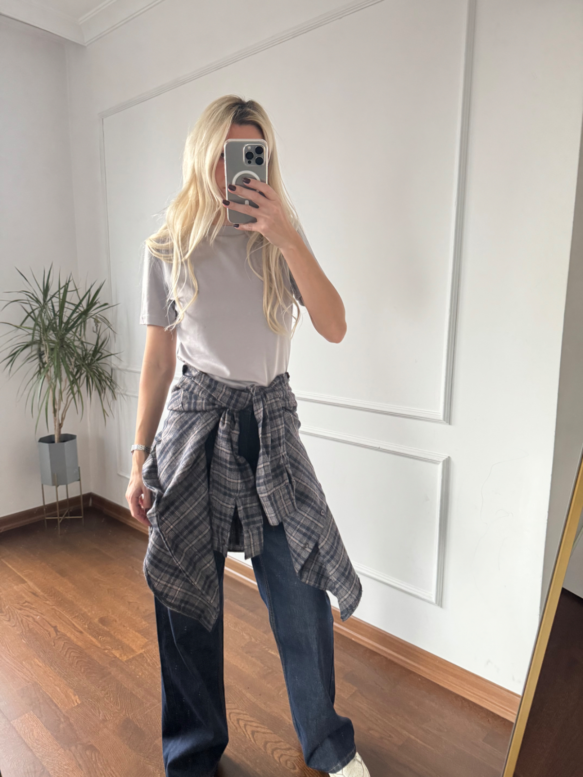 Lacivert Oduncu Gömlek