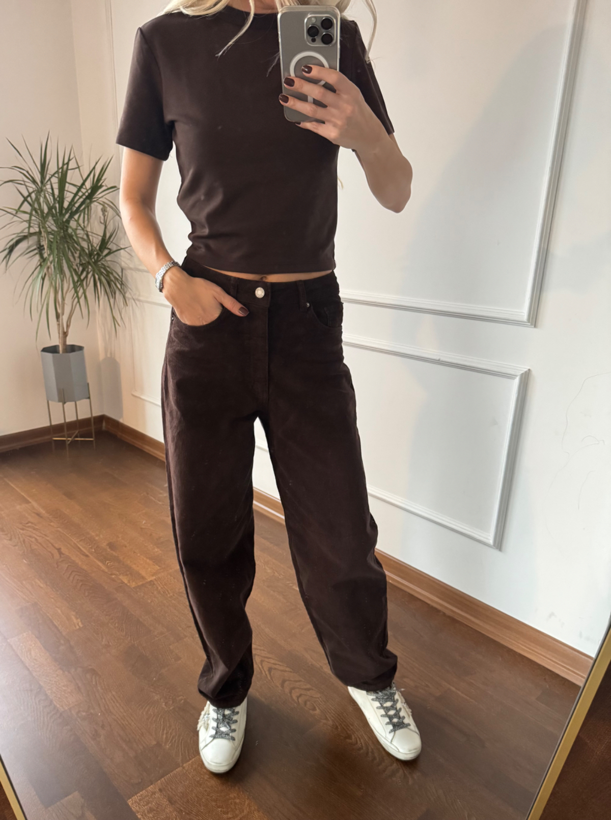 Kahverengi Kadife Pantolon