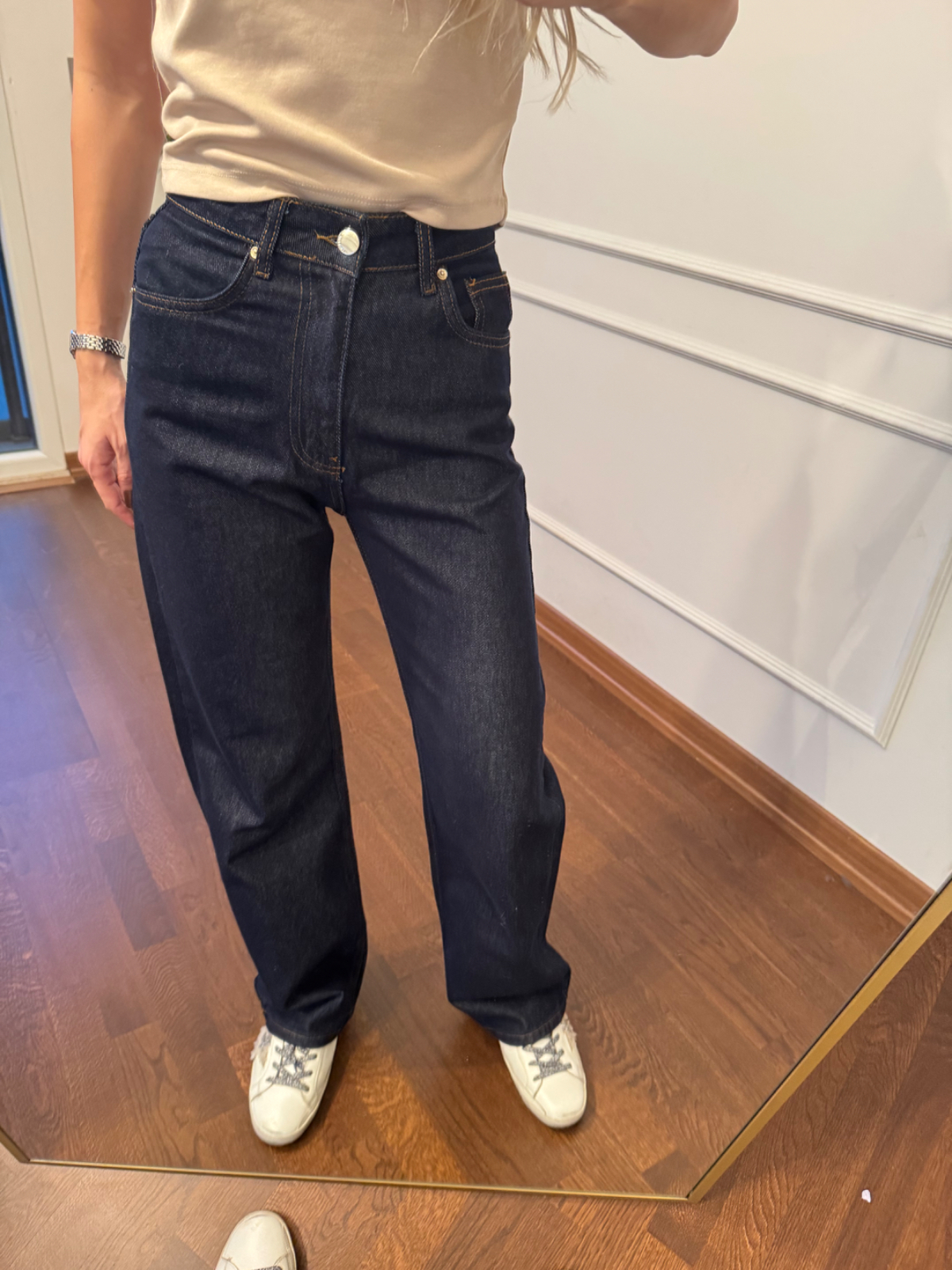 Lacivert Straight Fit Jean