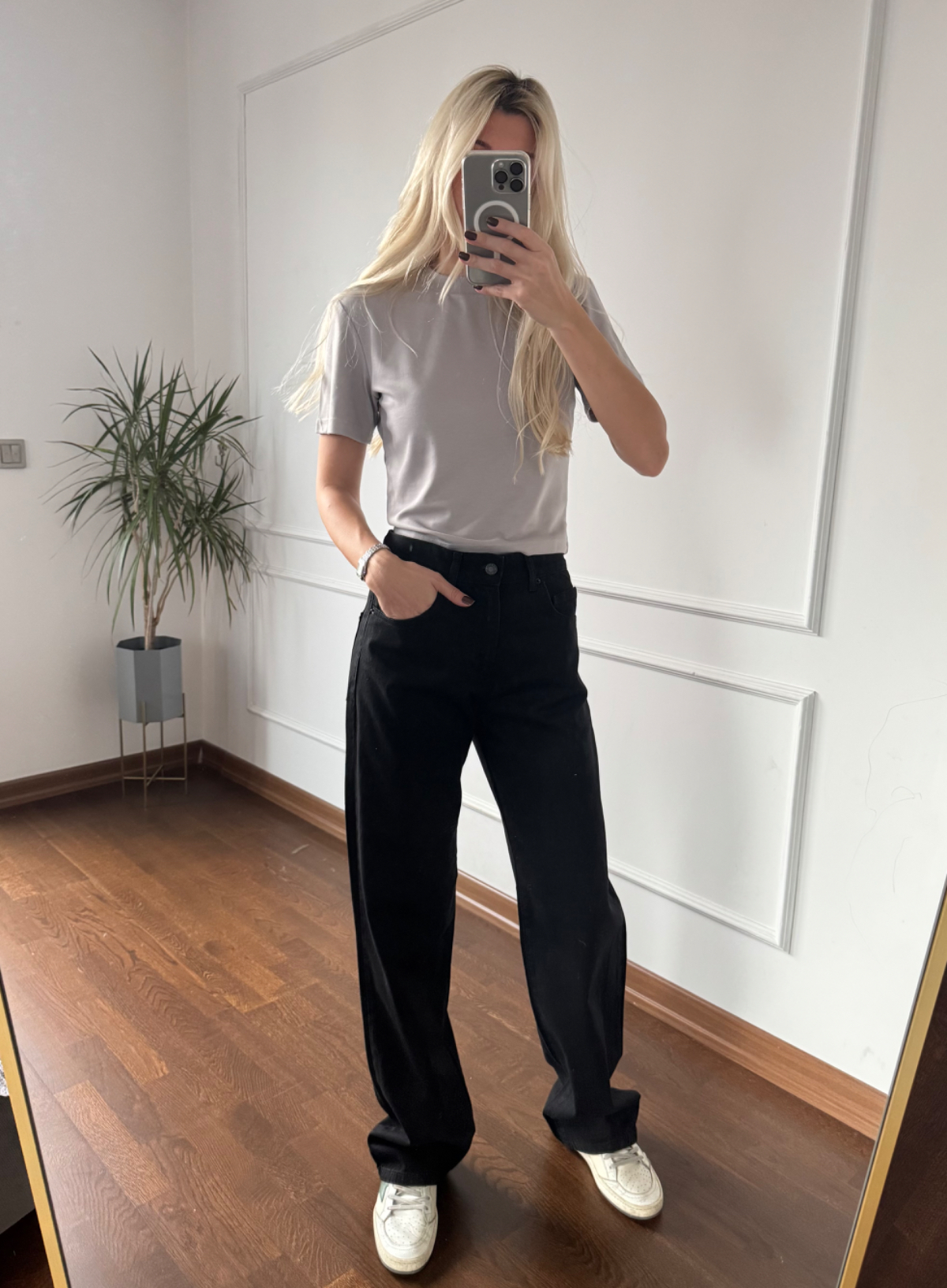 Siyah Loose Fit Jean