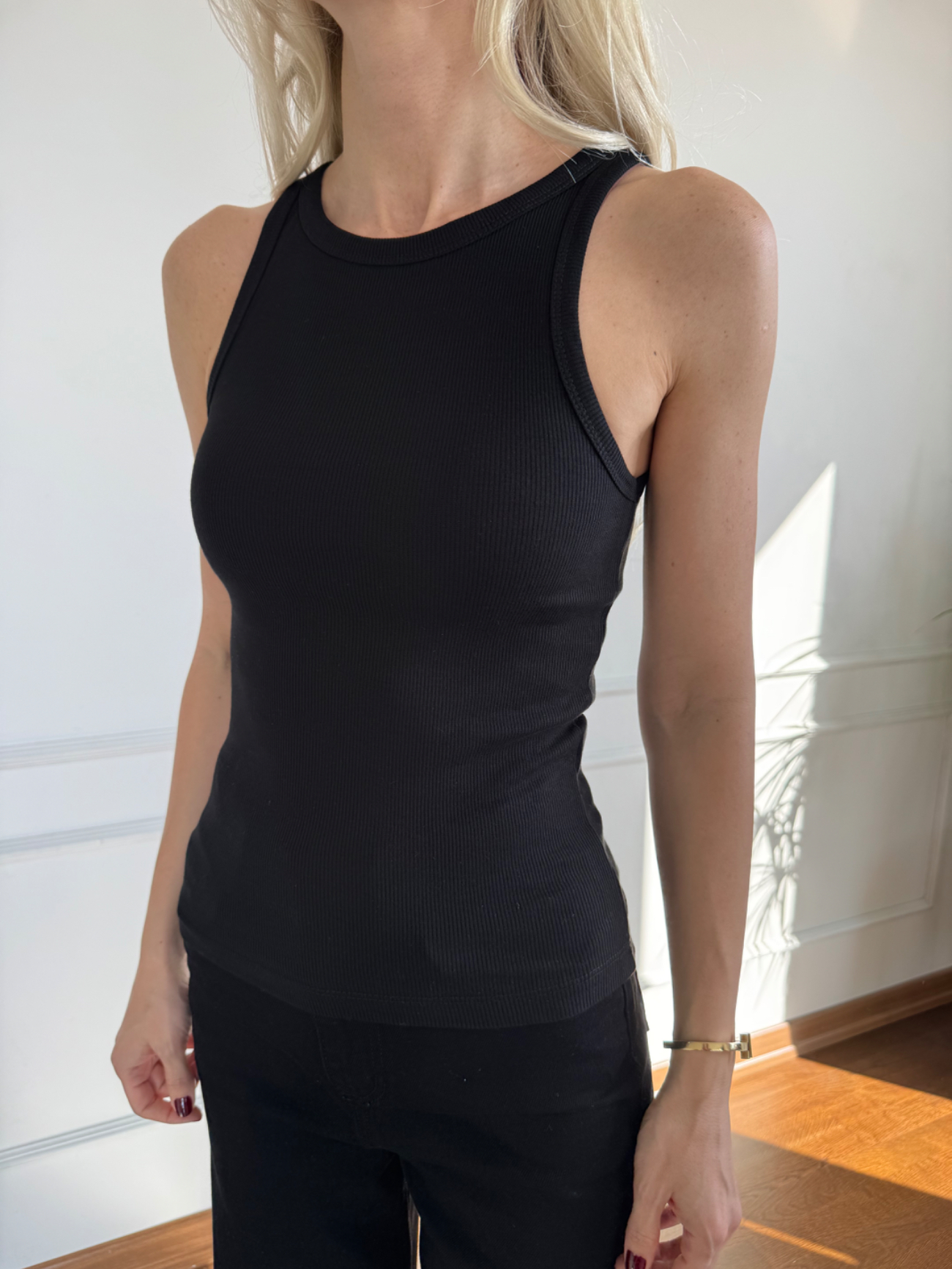 Askılı Siyah Fitilli Body