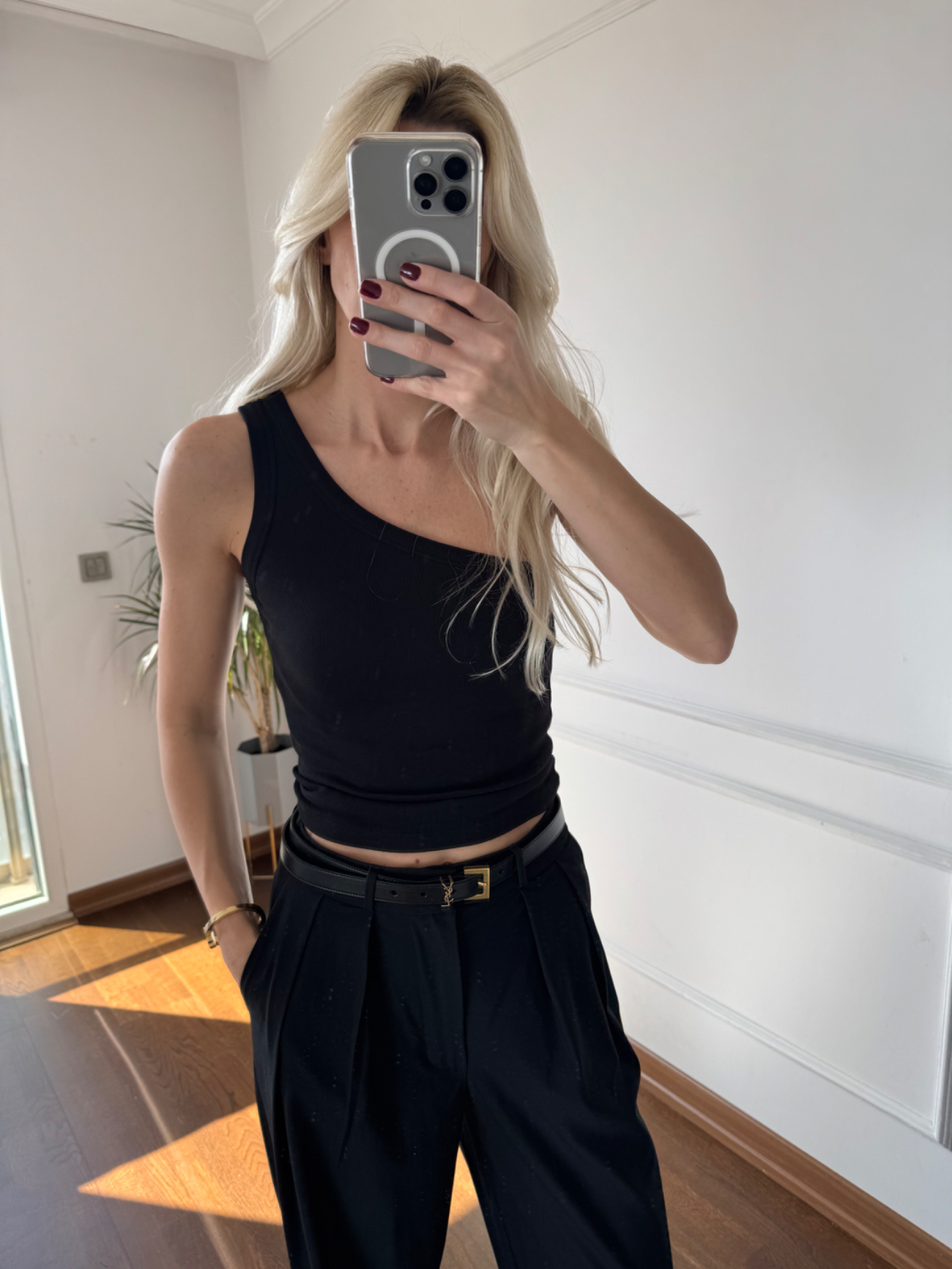 Tek Omuzlu Body Siyah