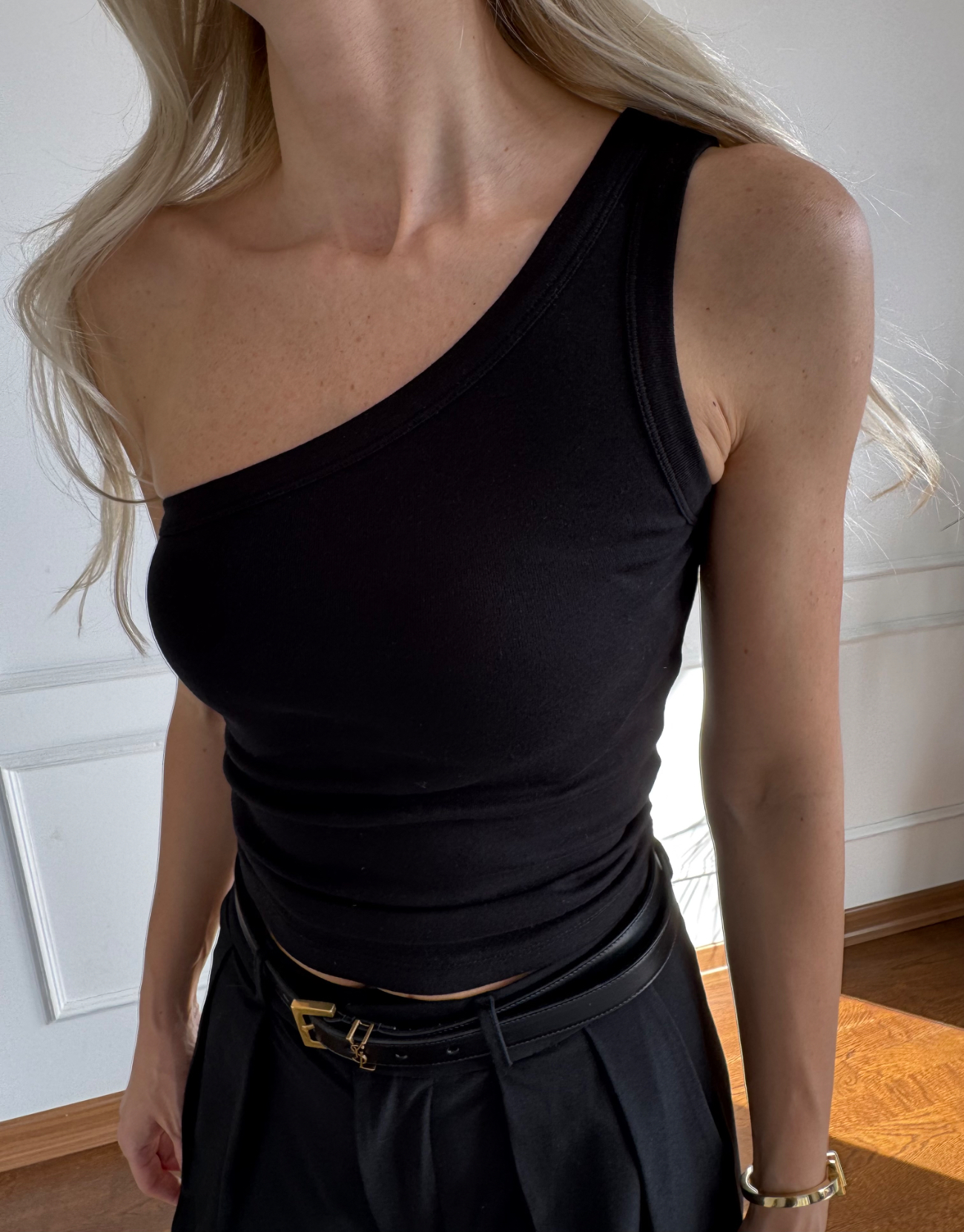 Tek Omuzlu Body Siyah